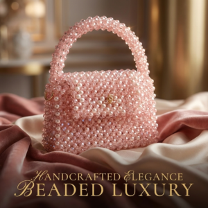 Blush Pearl – Handmade Pink Crystal Beaded Bag