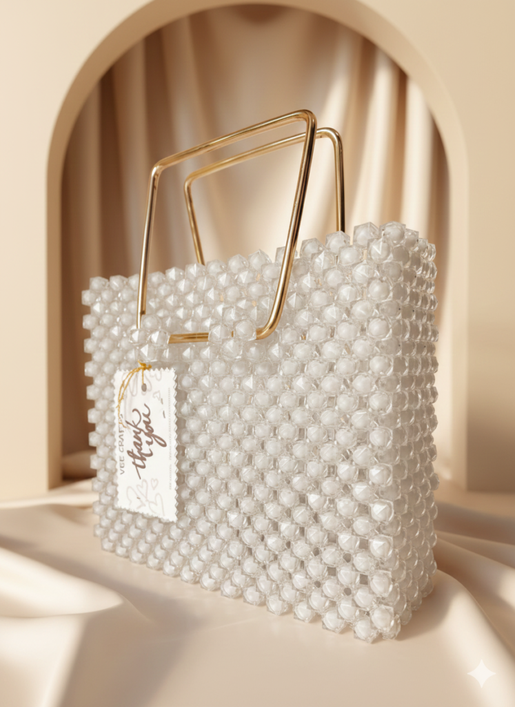 Ivory Grace – Handmade Pearl Statement Bag